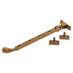 Olde Forge Bulb End Casement Window Stay - 10"/250mm Length - Antique Bronze