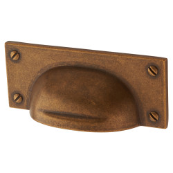 Altro Neston Cabinet Cup Handle - 76mm Centres - Antique Brass