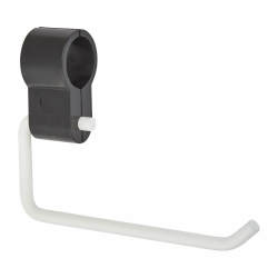 Fitzroy of London Support Rail Clip-On Toilet Roll Holder - 165 x 32 x 120mm - White Powder Coated