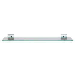 Croydex Chester Glass Shelf - 590 x 132.5mm - Polished Chrome