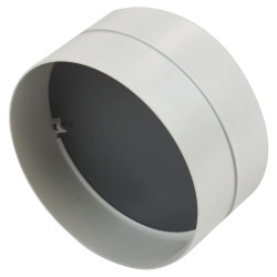Manrose Plastic Ducting Connector with Back Draft Damper - 4"/100mm - White