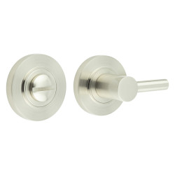 Burlington by Frelan Easy Turn & Release with Plain Rose - 50mm Diameter - Satin Nickel