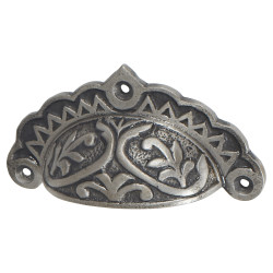 Olde Forge Edwardian Cabinet Cup Handle - 88mm Centres - Pewter Effect