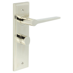 Burlington by Frelan Polished Nickel Fire Rated Bathroom Door Handles - Knightsbridge - Inner 2 - 200 x 55mm