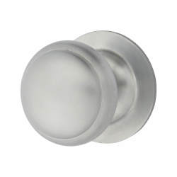Altro Round Centre Door Knob - 83mm Rose Diameter - Satin Chrome