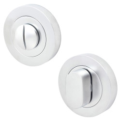 Hampstead Oval Bathroom Turn & Release - 52mm Diameter - Satin Chrome