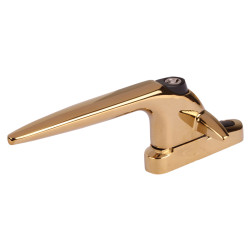 Trojan Sparta uPVC/Timber Cockspur Locking Window Handle - 21mm Nose Height - Left Hand - Gold
