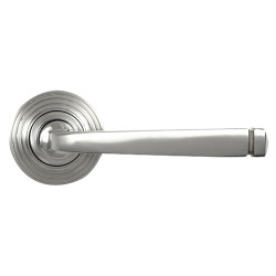 From The Anvil Satin Stainless Steel Door Handles on Round Beehive Rose - Avon Range