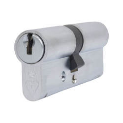 ERA 1 Star 6 Pin Kitemarked 85mm Euro Double Cylinder - 40 + 45mm - Satin Chrome - Keyed to Differ
