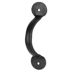 Olde Forge Bean Bow Cabinet Pull Handle - 80mm Centres - Antique Black Iron