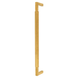 Hampstead PVD Satin Brass 25mm Knurled D-Bar Door Pull Handle - Bolt Fix - 450mm Centres