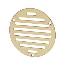 Hampstead Circular Slotted Vent - 102 x 102mm - 1125mm² Free Air Flow - Polished Brass