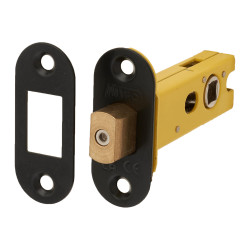 Altro 8mm Tubular Bathroom Deadbolt - 76mm Case - 57mm Backset - Radius - Matt Black