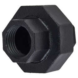 Altro 1/2" Pipe Shelving Iron Bolted Straight Pipe Connector - Black