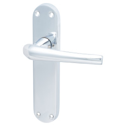 Hampstead Polished Chrome Latch Door Handles - Naples Range - 182 x 40mm