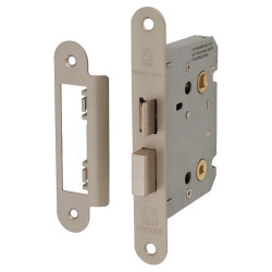 Touchpoint Contract Bathroom Lock - 76mm Case - 57mm Backset - Radius - Satin Nickel