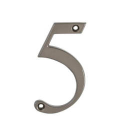 76mm Screw Fix Door Numeral - 5 - Satin Bronze