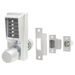 dormakaba Unican 1000-1 1011 Heavy Duty Push Button Code Lock and Latch - Satin Chrome