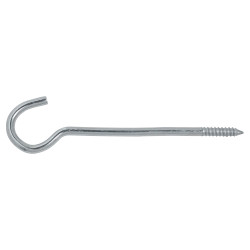Ceiling Hooks to Screw - 100mm Length - Zinc Plated - Pack of 10