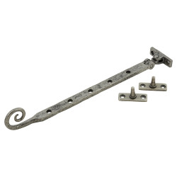 From The Anvil Monkey Tail Casement Window Stay - 12"/305mm Length - Pewter