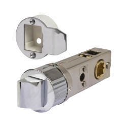 Excel Smartlatch Tubular Latch - 71mm Case - 57mm Backset - Round - Polished Chrome