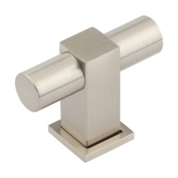 Burlington by Frelan 22.5mm Westminster T-Bar Cabinet Knob - 56 x 41mm - Satin Nickel