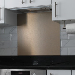 Altro Aluminium Kitchen Splashback - 900 x 750mm - Gloss Brushed Bronze