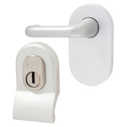 Hampstead Cylinder Pull and Disabled Turn for Mortice Nightlatch - Satin Aluminium