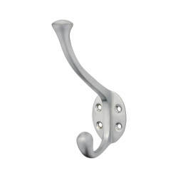 Hampstead Victorian Heavy Duty Single Hat & Coat Hook - 143 x 65mm - Satin Chrome