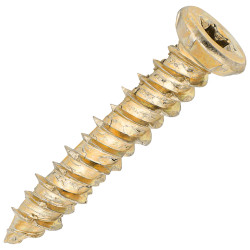 SiDAX Concrete Screw - Countersunk - Yellow Zinc - 7.5 x 40mm - Pack of 100