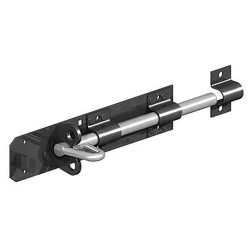 GateMate Brenton Gate Padlock Bolt - 150mm Length - Epoxy Black
