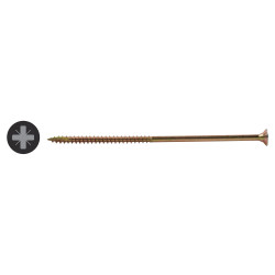 Vida All Purpose Pozi Countersunk Wood Screws - 5.0 x 90mm - Yellow Zinc - Pack of 100