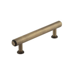 Burlington by Frelan Belgrave 18mm Stepped T-Bar Cabinet Pull Handle - 128mm c/c - Antique Brass
