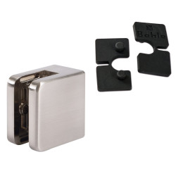 Bohle Square Balustrade Clamps & Inserts - 10mm Glass - 45mm x 45mm - Austenitic Stainless - Pk of 4