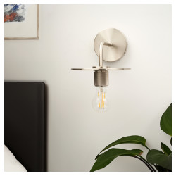 Altro Savaneta Knurled Indoor Wall Light - Satin Nickel Fittings and Plate