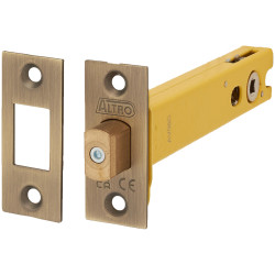 Altro 5mm Tubular Bathroom Deadbolt - 127mm Case - 108mm Backset - Square - Antique Brass