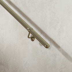 Rothley 40mm Handrail Banister Staircase Rail Support Kit - 3600mm Length - Antique Brass