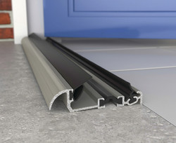 Exitex Low Height Macclex Threshold - 1800mm Length - Inward Opening Doors - Mill Aluminium