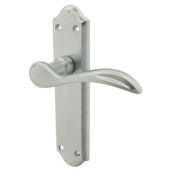 Carlisle Brass Satin Chrome Scroll Latch Door Handles - Madrid Range - 180 x 45mm