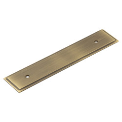 Frelan Hoxton Rushton Cabinet Handle Backplate Only - 140 x 30mm - Antique Brass