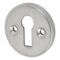 Altro Escutcheon - 40mm Diameter - Keyhole - Satin Chrome