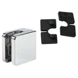 Bohle Square Balustrade Clamps & Inserts - 10mm Glass - 45mm x 45mm - Polished Chrome - Pack of 4