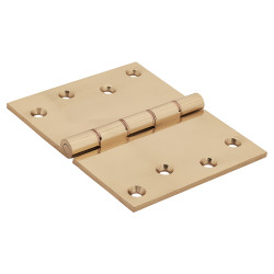 Jedo Quality Projection Hinge - 102 x 125 x 4mm - Polished Brass - Pair