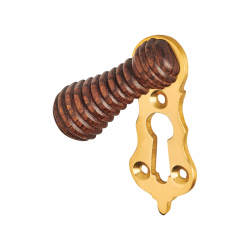 Olde Forge Covered Beehive Escutcheon - 57 x 25mm - Keyhole - Rosewood