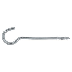Ceiling Hooks to Screw - 78mm Length - Zinc Plated - Pack of 10