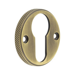 Burlington by Frelan Westbourne Knurled Escutcheon - 40mm Diameter - Euro - Antique Brass