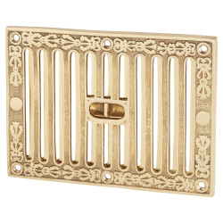 Olde Forge Decorative Hit & Miss Vent - 218 x 157mm - Polished Brass