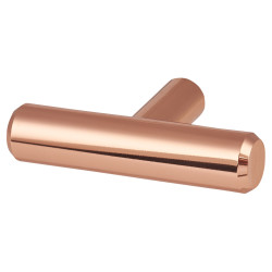 Altro 12mm T-Bar Cabinet Knob - 50 x 32mm - Bright Copper