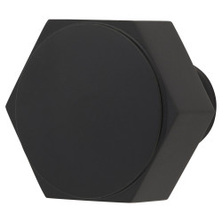 Alexander & Wilks Vesper Hex Cabinet Knob - 40mm Diameter - Matt Black