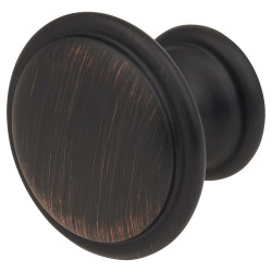Altro Rim Round Cabinet Knob - 30mm Diameter - Brushed Oil Rubbed Bronze